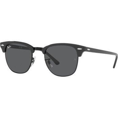 Ray-Ban Clubmaster Classic RB3016, Grey on Black/Dark Grey Glass Lenses 51 Eye Size