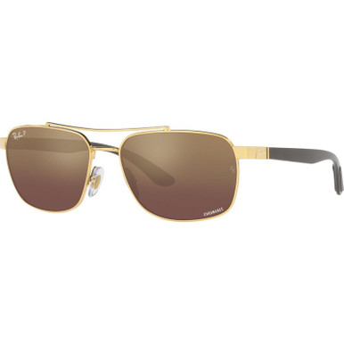 Ray-Ban RB3701, Arista/Purple Gold Mirror Gradient Polarised Lenses