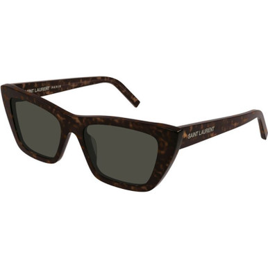 Saint Laurent SL 276 MICA, Havana/Grey Lenses 55 Eye Size