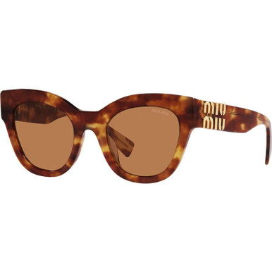 Miu Miu 01YS, Light Havana/Brown Lenses