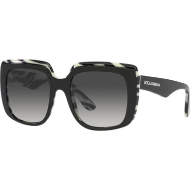 DG4414F - Top Black on Zebra/Grey Gradient Lenses