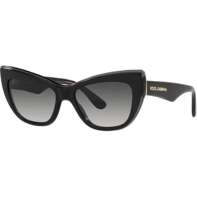 DG4417 - Black and Transparent Grey/Grey Gradient Lenses