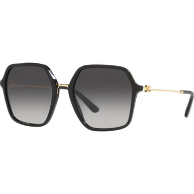 Dolce &amp; Gabbana DG4422F, Black/Grey Gradient Lenses