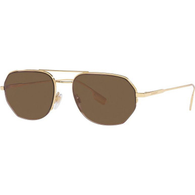 Henry BE3140 - Light Gold with Black Red Border/Brown Lenses