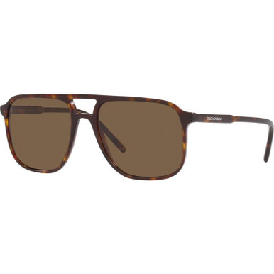 Dolce &amp; Gabbana DG4423, Havana/Dark Brown Lenses