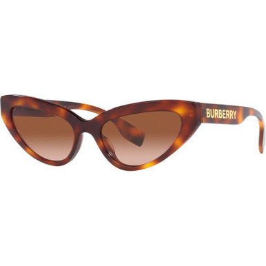 Burberry Debbie BE4373U, Light Havana/Brown Gradient Lenses