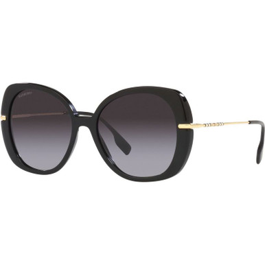 Burberry Eugenie BE4374, Black/Grey Gradient Lenses