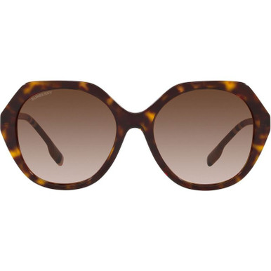 Burberry Vanessa 55mm Tortoise Geometric Sunglasses, Dark Havana color BURBERRY SUNGLASSES VANESSA - BE4375 401713 55 - Dark Havana main image 4