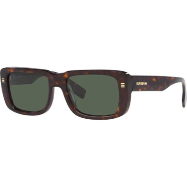 Burberry Jarvis BE4376U, Dark Havana/Dark Green Lenses