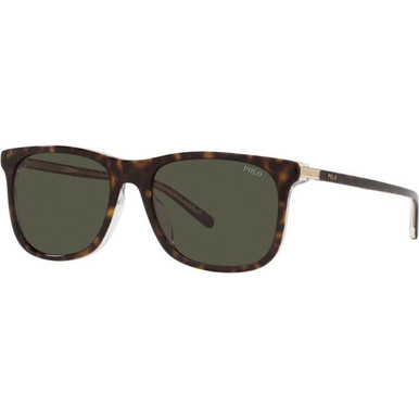 Polo Ralph Lauren PH4186U - Shiny Havana on Crystal/Dark Green Lenses