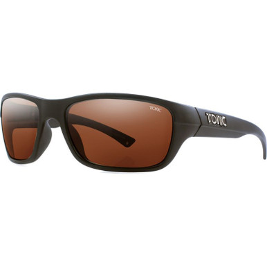 Matte Black/Copper Photochromic Polarised Glass Lenses