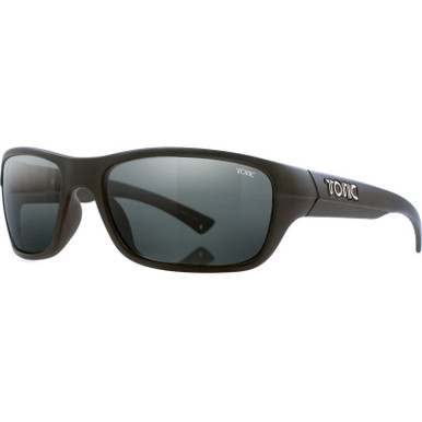 Tonic Rush - Matte Black/Grey Photochromic Polarised Glass Lenses