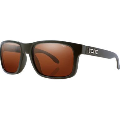 Mo - Matte Black/Copper Photochromic Polarised Glass Lenses