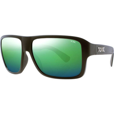 Tonic Swish - Matte Black/Green Mirror Polarised Glass Lenses