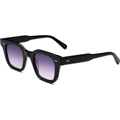 4M - Gloss Black/Lilac Lenses