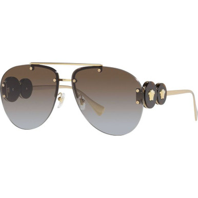 Versace VE2250, Gold/Grey Brown Gradient Lenses