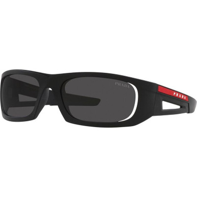 Prada Linea Rossa PS02YS - Matte Black/Dark Grey Lenses