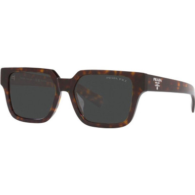 Prada PR03ZSF - Tortoise/Black Polarised Glass Lenses