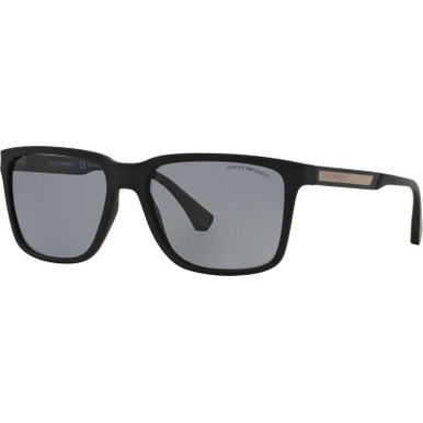 Black Rubber/Grey Polarised Lenses