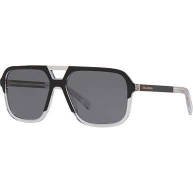 DG4354 - Black on Crystal/Dark Grey Polarised Lenses