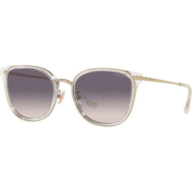 Coach HC7135 - Light Gold and Crystal/Purple Pink Gradient Lenses