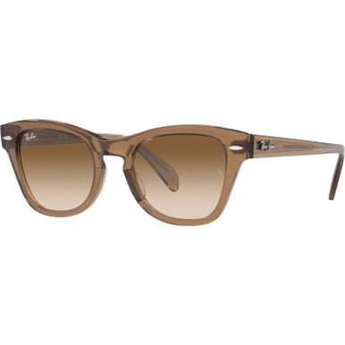 Ray-Ban RB0707S - Transparent Light Brown/Brown Clear Gradient Glass Lenses 50 Eye Size