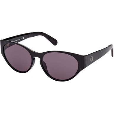 Moncler Bellejour ML0227 - Shiny Black/Smoke Lenses