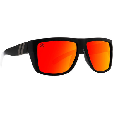 Sunni Blaze Matte Black/Red Mirrored Polarised Lenses