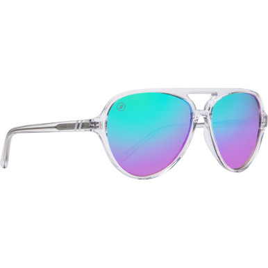 Skyway - Crystal Orb Gloss Crystal Clear/Blue and Purple Mirrored Polarised Lenses