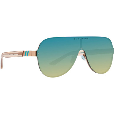 Blenders Falcon - Awesummer Matte Champagne/Blue Mirrored Polarised Lenses