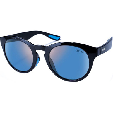 Paonia - Gloss Black/Horizon Blue Polarised Lenses