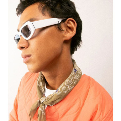 Oscar x Frank Yakimoto Sunglasses Style 0598W in Black White YAKIMOTO/ Gloss Black – Oscar & Frank Eyewear main image 4
