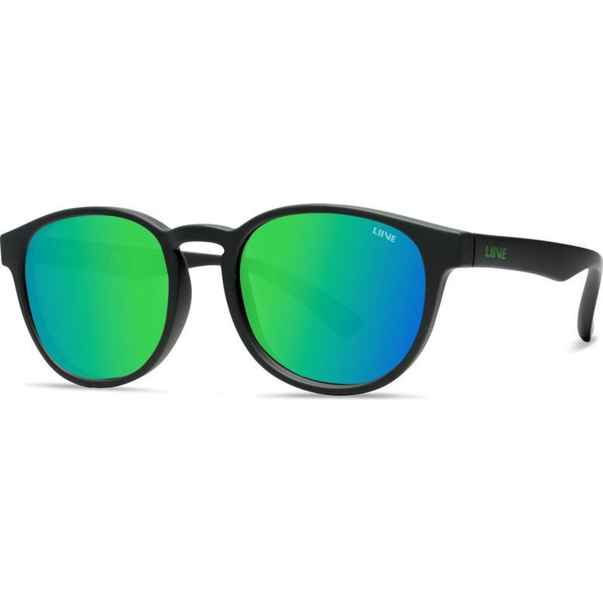 Liive Kids Bobby Matte Black/Green Mirror Lenses