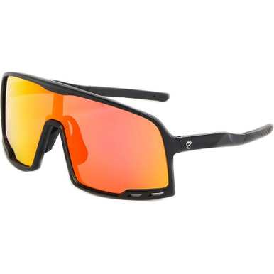 Henrik - Black/Red Mirror Polarised Lenses