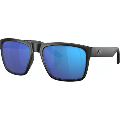 Costa Del Mar Paunch XL - Matte Black/Blue Mirror 580g Polarised Glass Lenses