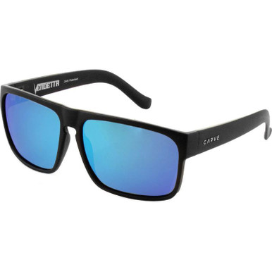 Carve Vendetta, Matte Black/Blue Iridium Polarised Lenses