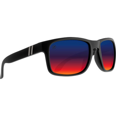 Blenders Canyon, City Drifter Matte Rubberised Black/Rainbow Mirror Polarised