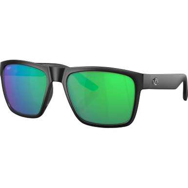 Costa Del Mar Paunch XL - Matte Black/Green Mirror Polarised Lenses
