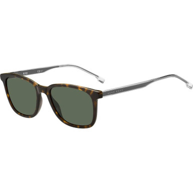 Boss 1314/S - Havana Dark Ruthenium/Green Lenses