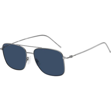 Boss 1310/S - Matte Ruthenium/Blue Lenses