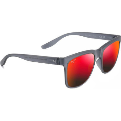 Pehu - Translucent Grey/Hawaii Lava Polarised Lenses