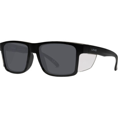 Liive Tradie Safety - Matte Black/Grey Lenses