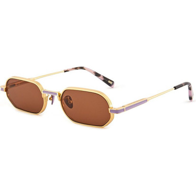 Oscar & Frank Mr Zuzu - Gold Titanium/Brown Lenses