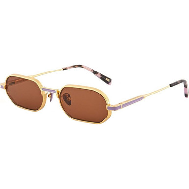 Oscar & Frank Mr Zuzu - Gold Titanium/Brown Lenses