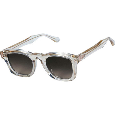 Valley Eyewear Solomon, Champagne with Rose Gold Metal Trim/Brown Gradient Lenses