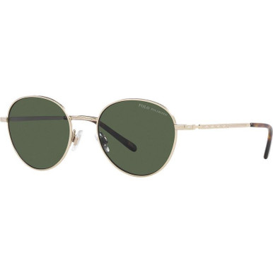 Polo Ralph Lauren PH3144, Semi Shiny Pale Gold/Dark Green Polarised Lenses