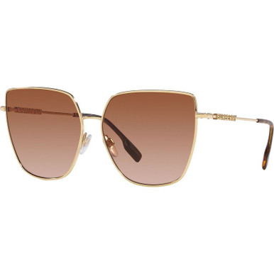 Burberry Alexis BE3143, Light Gold/Brown Gradient Lenses