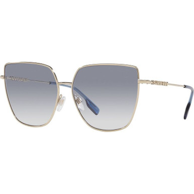 Burberry Alexis BE3143 - Light Gold/Clear Blue Gradient Lenses