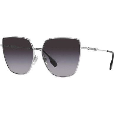 Burberry Alexis BE3143, Silver/Grey Gradient Lenses