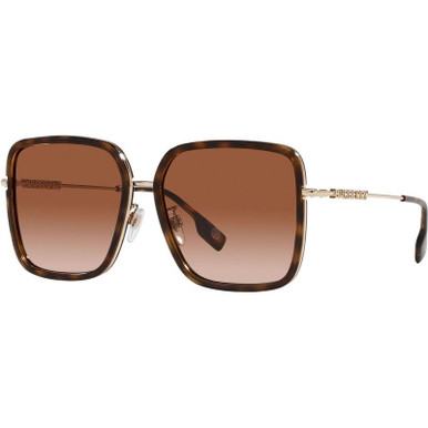 Burberry Dionne BE3145D - Dark Havana/Brown Gradient Lenses